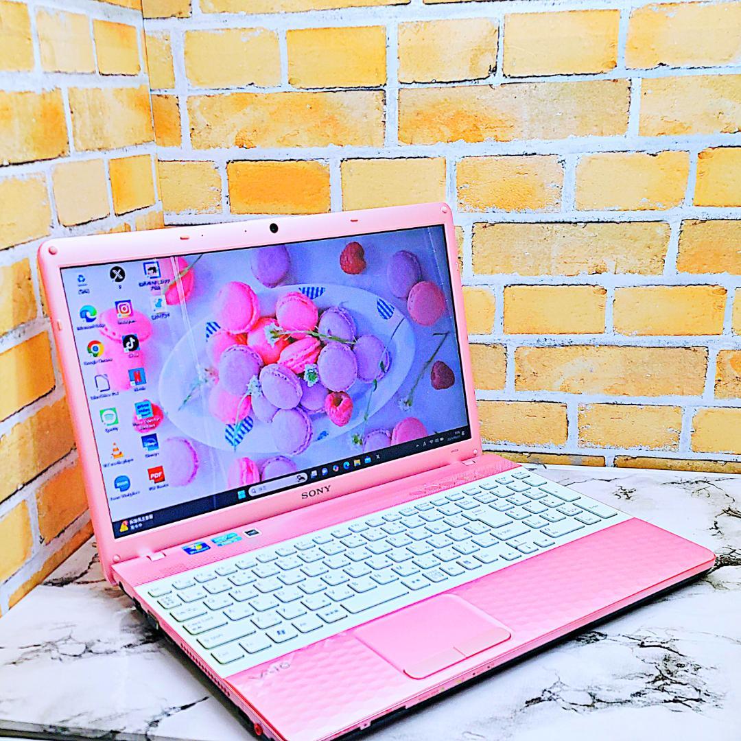 希少ピンク❤️ダイヤカットノートパソコン❤️HDD500G✨i3・メモリ8G
