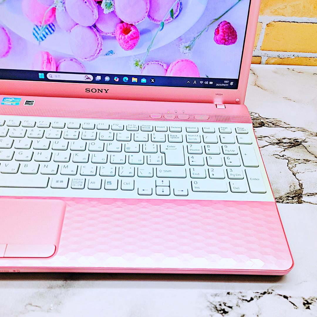 希少ピンク❤️ダイヤカットノートパソコン❤️HDD500G✨i3・メモリ8G