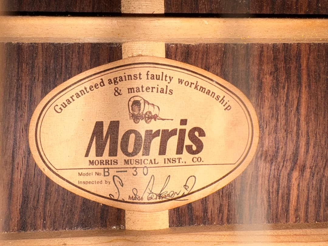 Morris 12弦ギター　B-30 保証書とハードケース付き1923-10-1