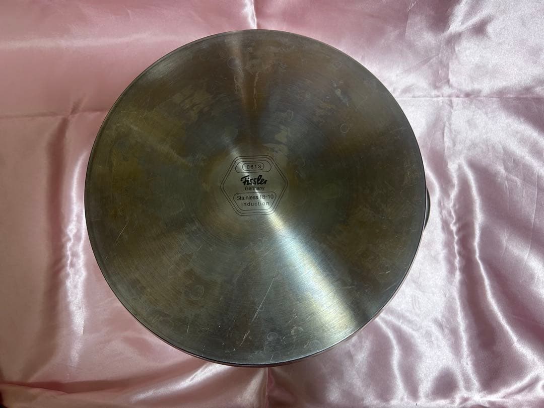 フィスラー 24cm ステンレス製両手鍋 ガラス蓋付き