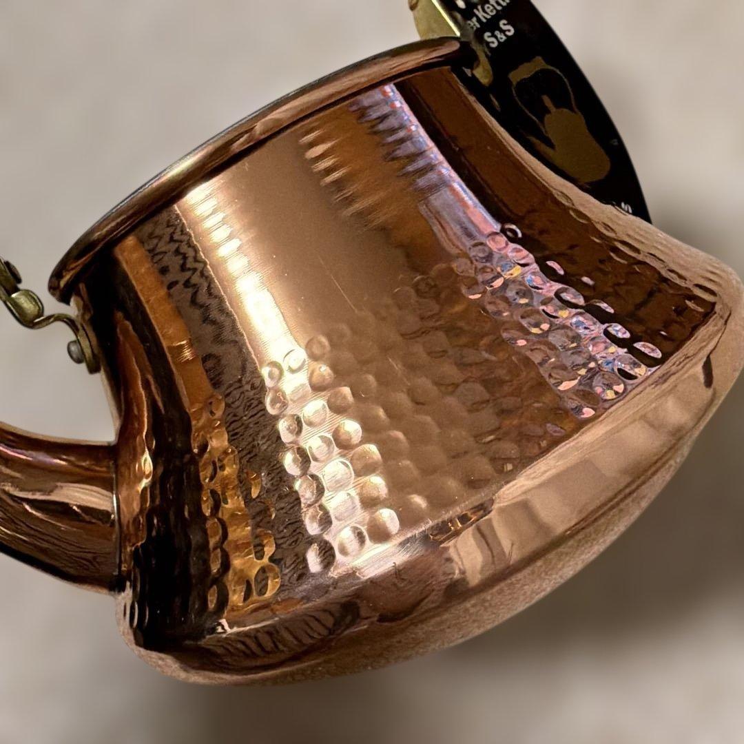 島本製作所ケトル　銅製やかん木製ハンドル付き 1.8リットル