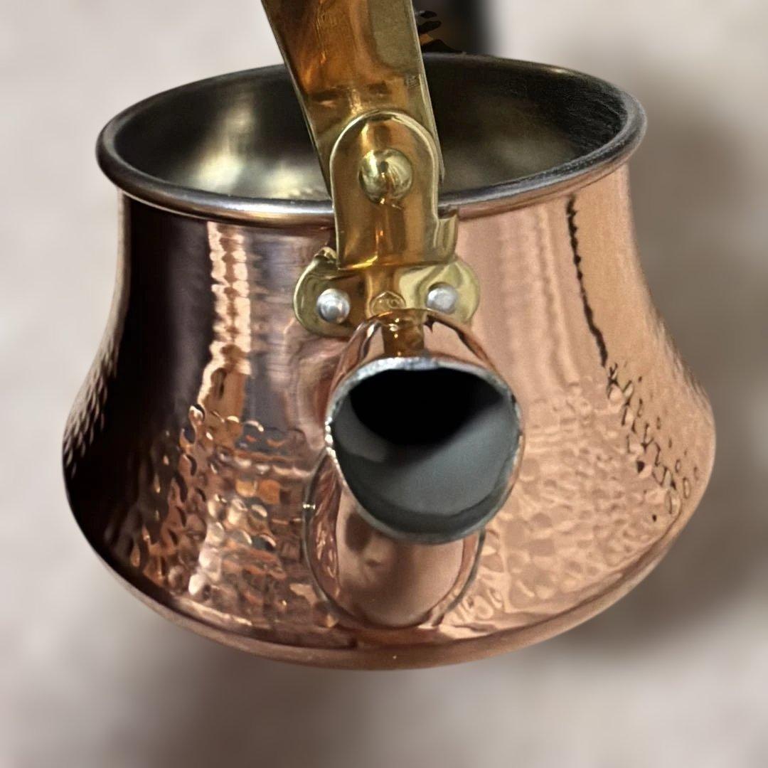 島本製作所ケトル　銅製やかん木製ハンドル付き 1.8リットル