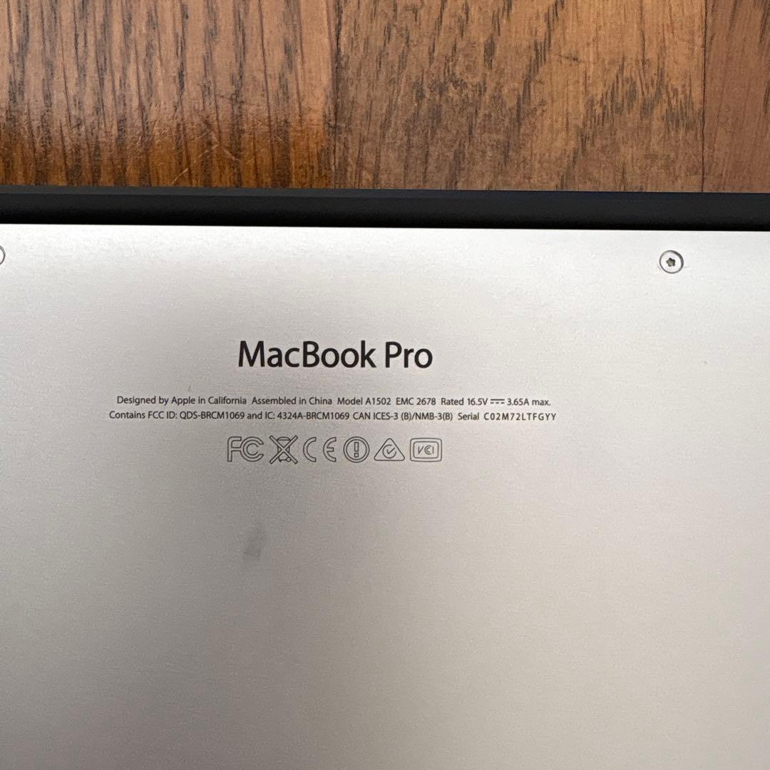 MacBook本体 MacBookPro 11,1/i5/2.4GHz/4GB/A1502
