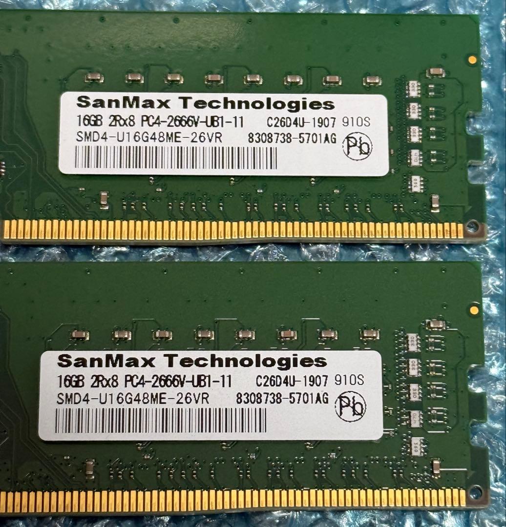 SanMax DDR4-2666 16GB×2枚 32GB