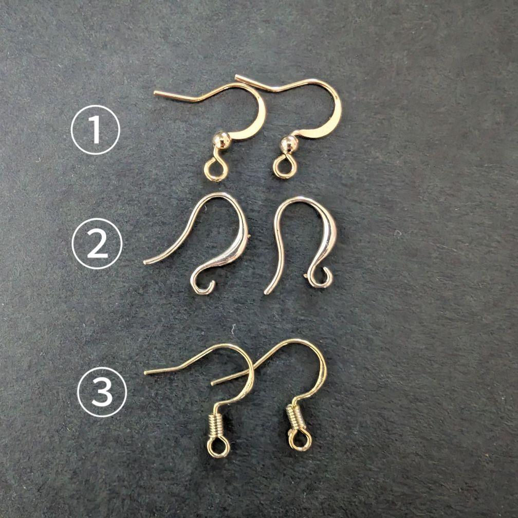 専用！天然石 ブルーレースアゲート ピアス 14kgf