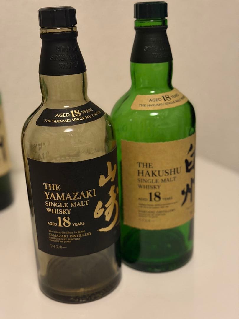 山﨑18年　白州18年　山﨑12年　白州12年　瓶セット