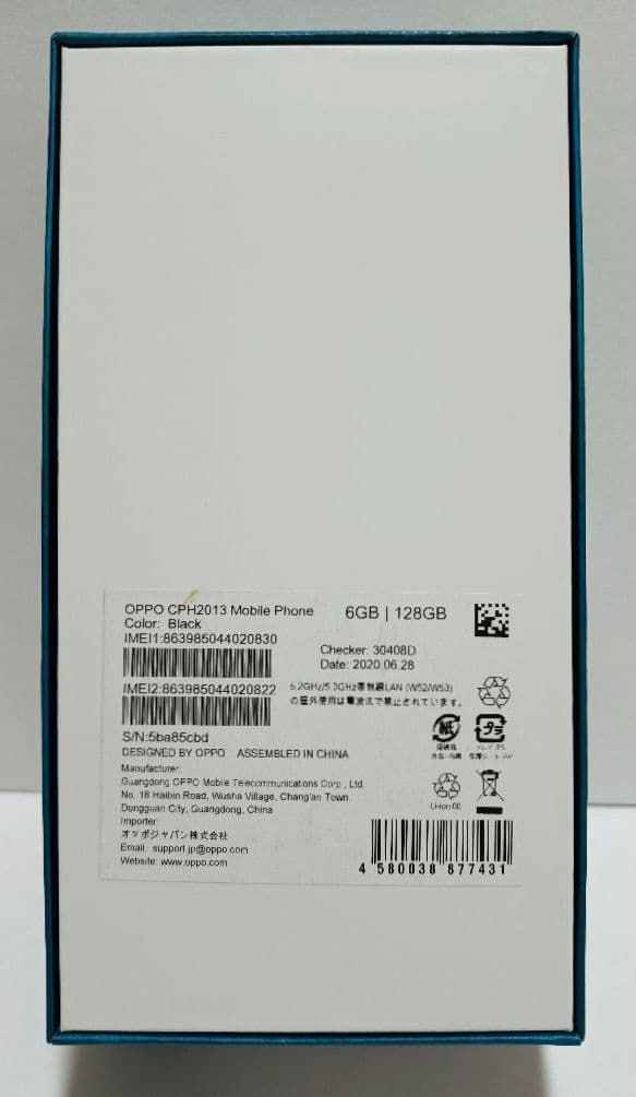 OPPO Reno 3A 128GB SIMフリー ブラック