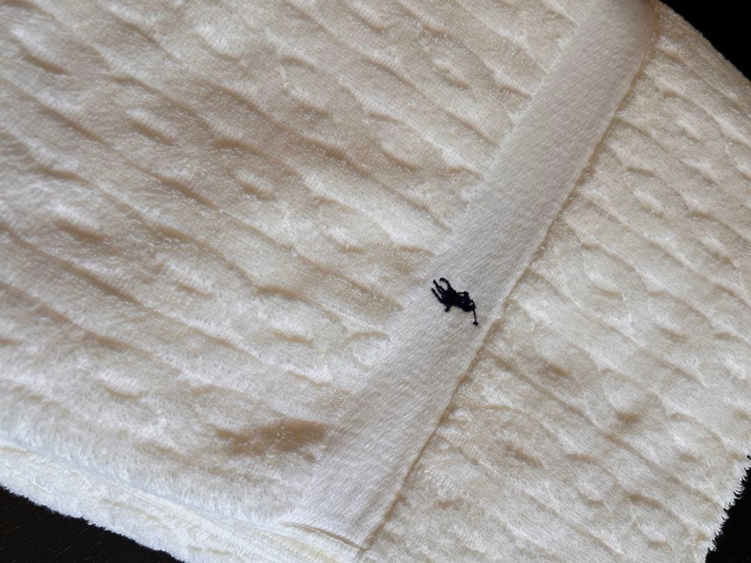 シングルサイズ　ラルフローレン　タオルケット ２００㎝✖️１４０㎝　オフホワイト