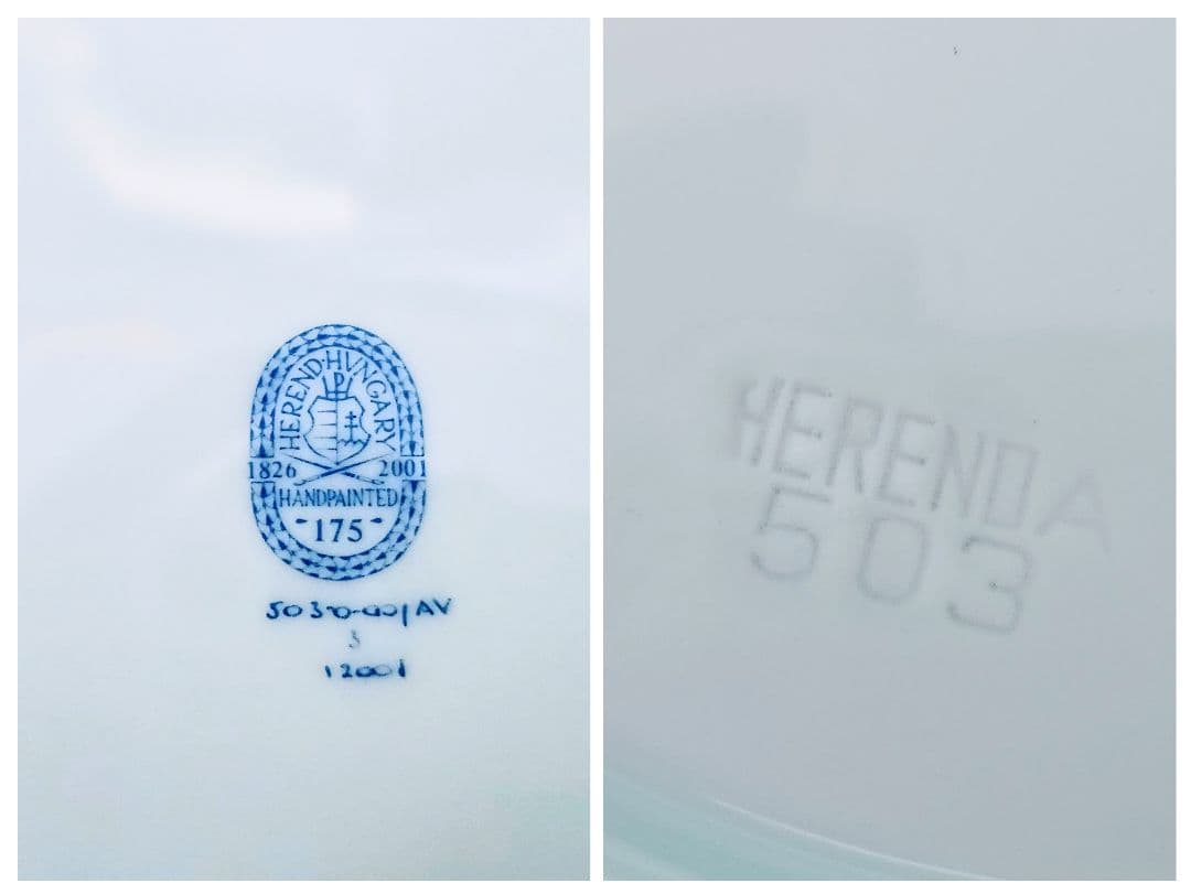 未使用ヘレンドHEREND【25cm・深型大皿】アポニーグリーン【希少美品】