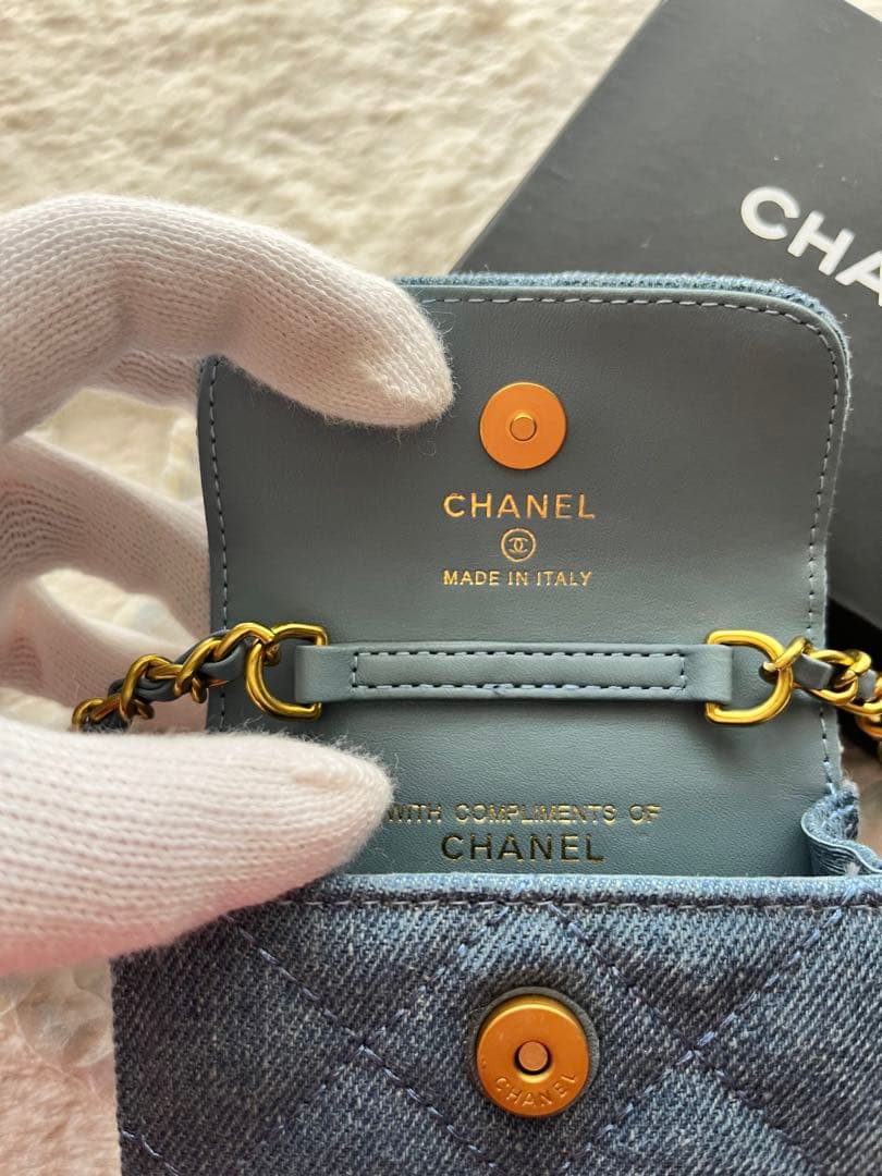 CHANELノベルティ デニム チェーンショルダー レア
