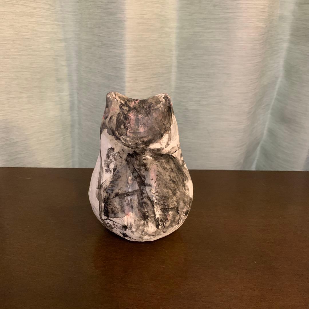 久下貴史　マンハッタナーズ　猫の置物　個展限定品　一点もの　フェデリコくん