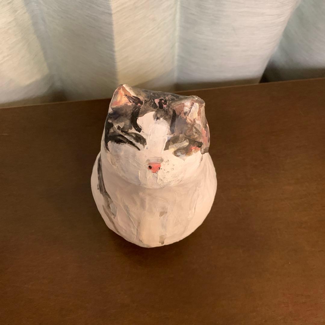 久下貴史　マンハッタナーズ　猫の置物　個展限定品　一点もの　フェデリコくん