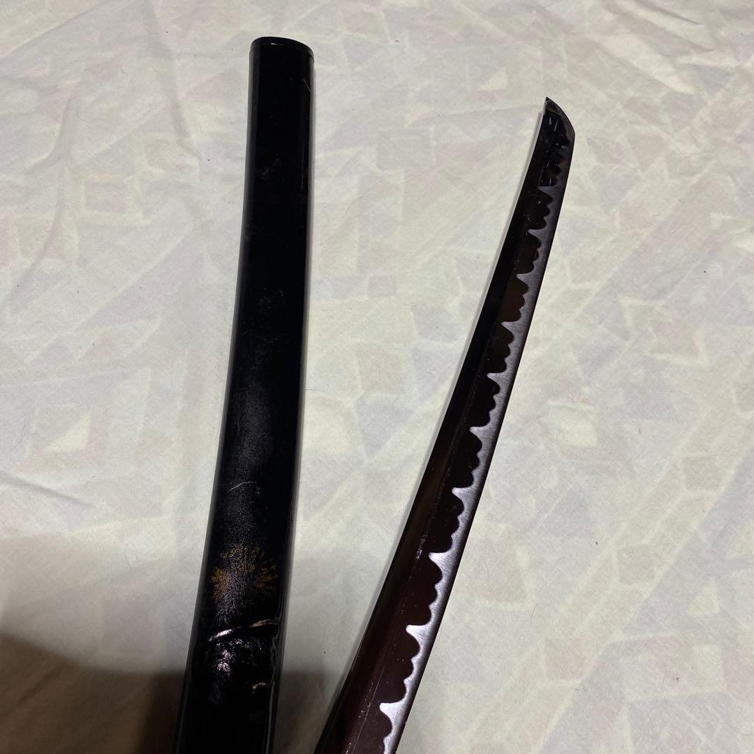 模造刀 黄色柄 雲龍楕円金鍔 花火絵黒鞘