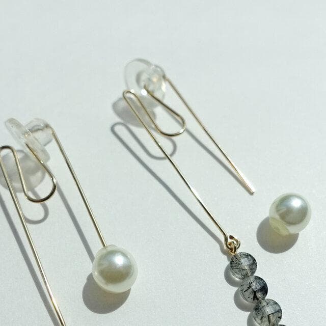 スティックフックイヤリング（ラピスラズリ）