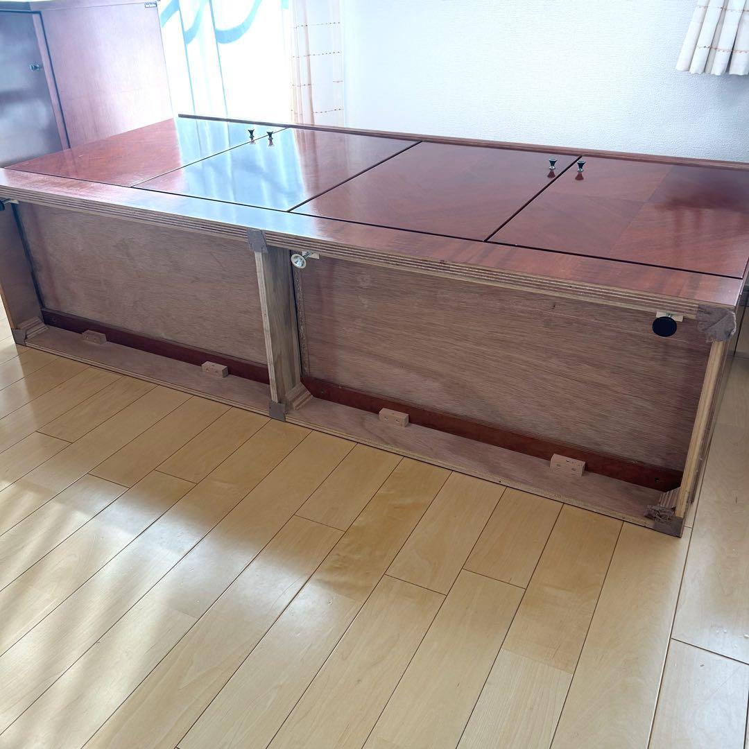 極希少カリモク　アラード　突板　ダイヤモンド貼り　サイドボード　キャビネット