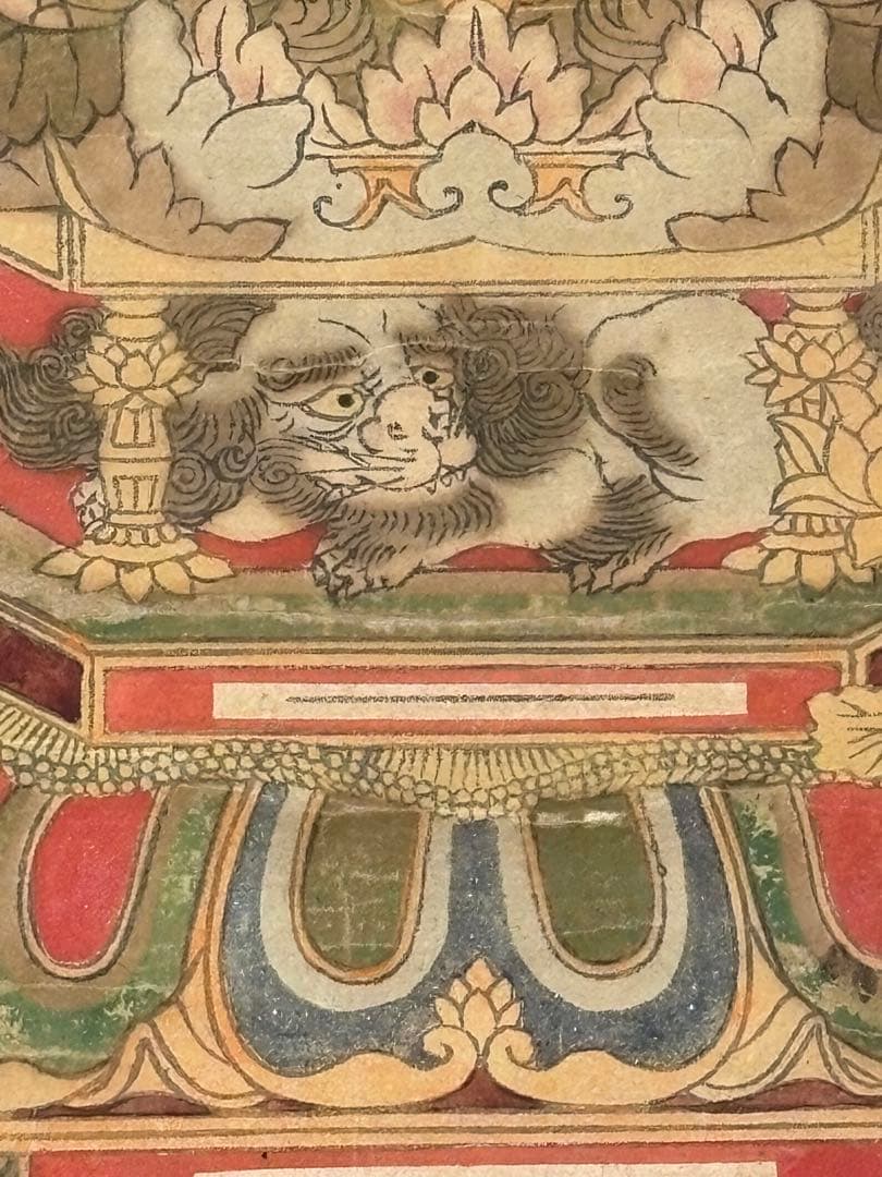 「極彩色木版 法然上人図」総本山知恩院蔵版 1枚|江戸時 浄土宗 仏教美術 和本