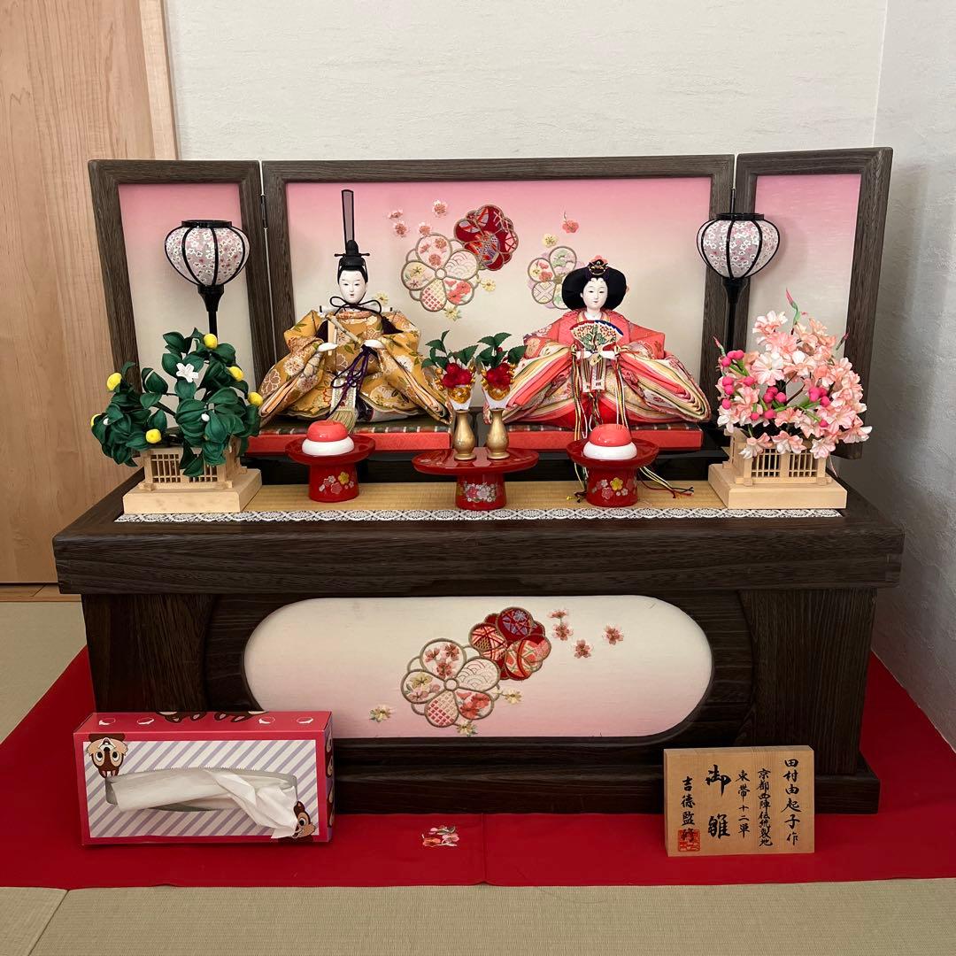 ヒロ⭐︎雛人形 田村由起子作 京都製　吉徳監修　桐箱収納大きめ一段お雛様