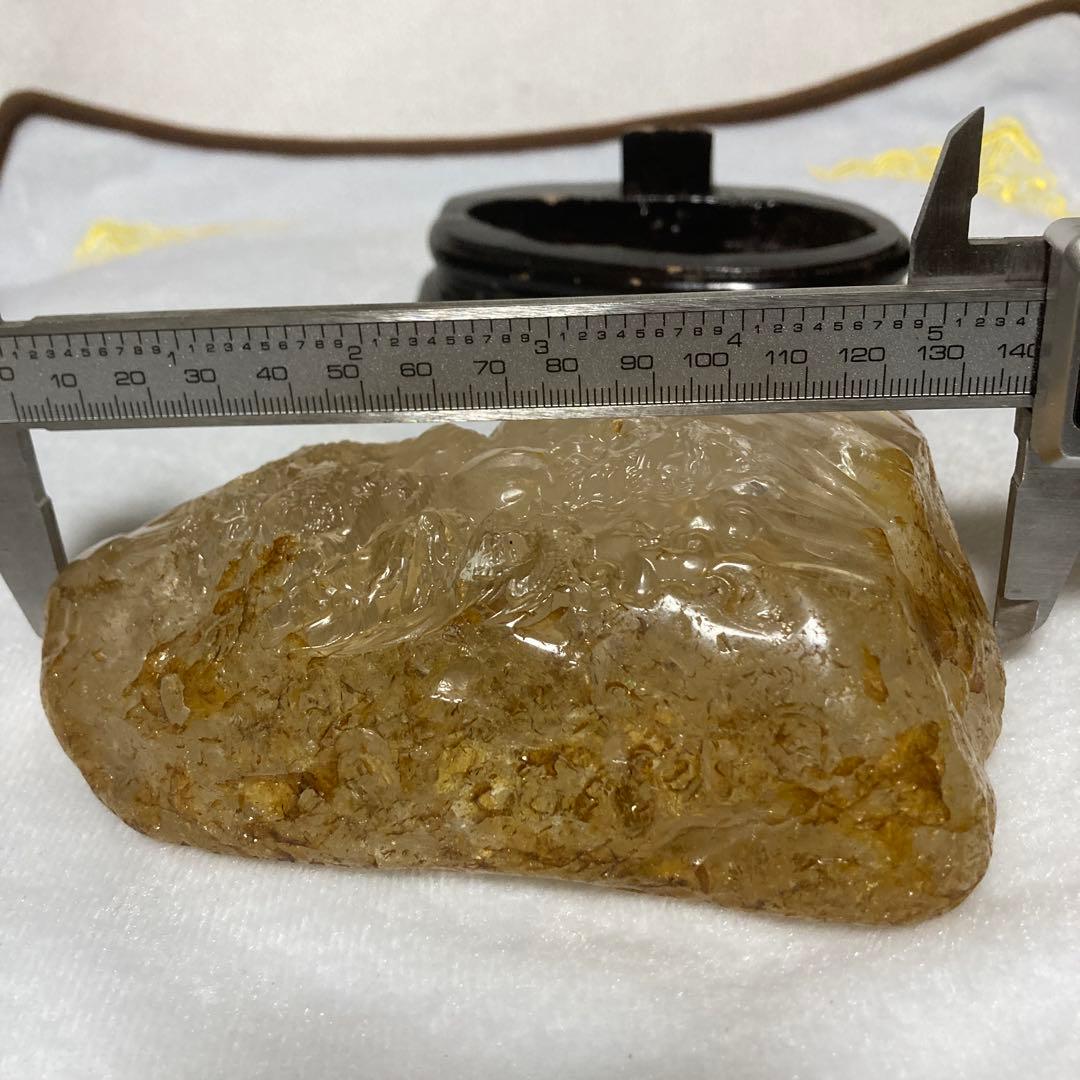 クリスタル 九頭龍の置物 木製台座