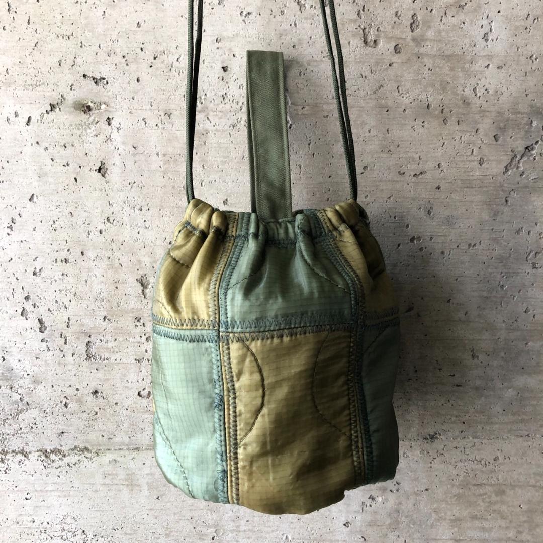 パッチワークリメイクペイシェントバッグ　巾着