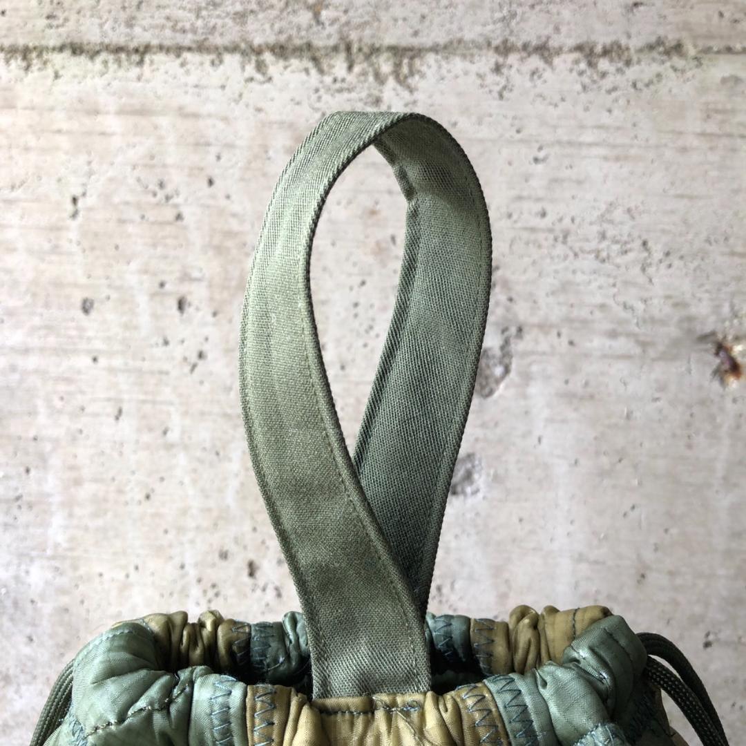 パッチワークリメイクペイシェントバッグ　巾着