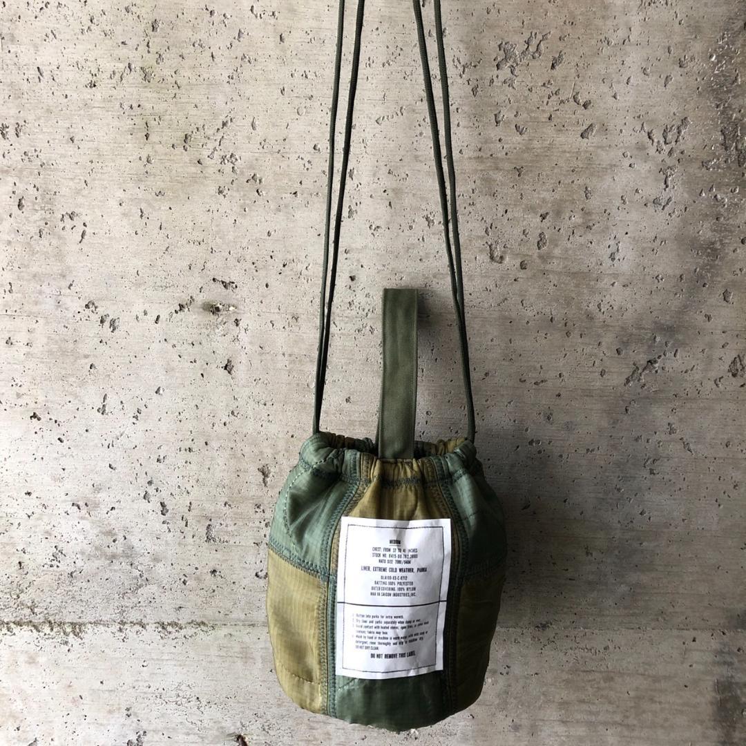 パッチワークリメイクペイシェントバッグ　巾着