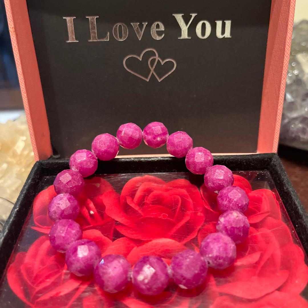 天然石ブレスレット　ルビー　ミャンマー産