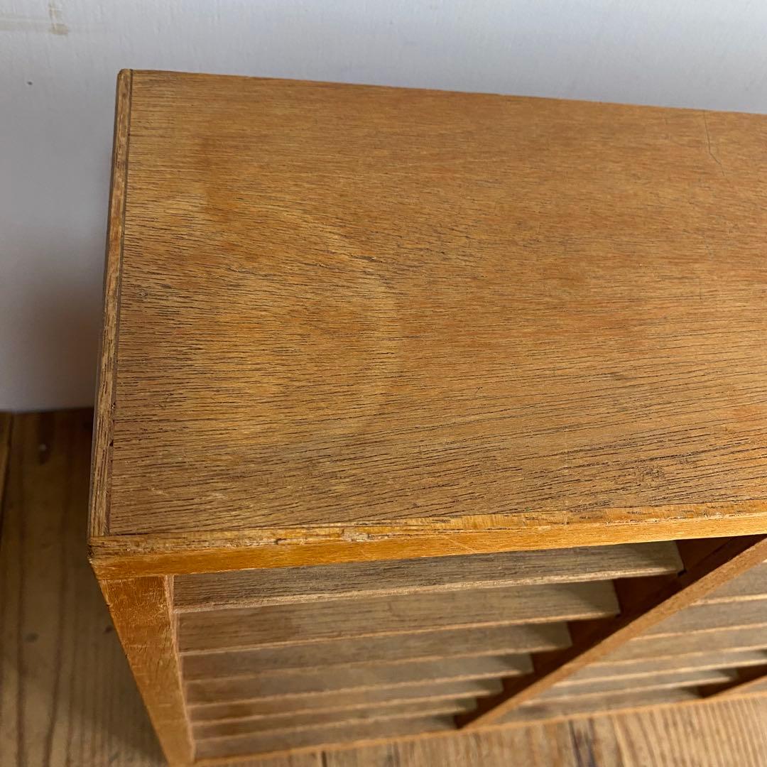 ヴィンテージ 木製 書類棚 カルテ棚 仕切り棚 レトロ z932