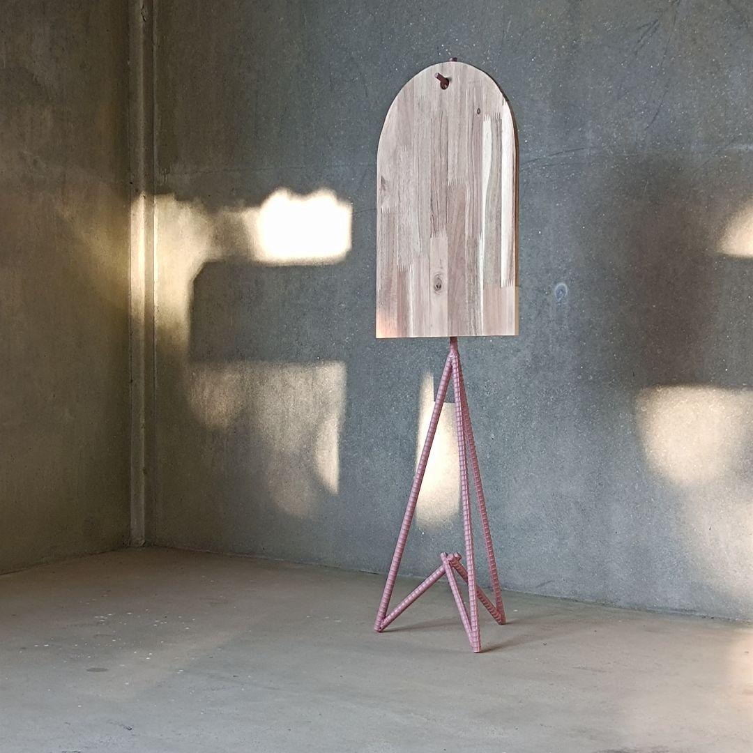 ウェルカムボード アーチ型 木製 トライポッド アイアンレトロピンク