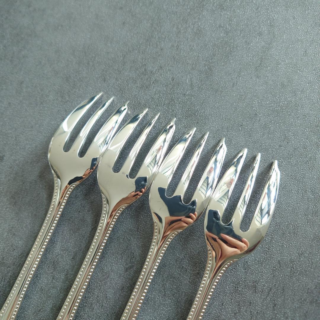 美品 クリストフル パール ケーキフォーク 4点