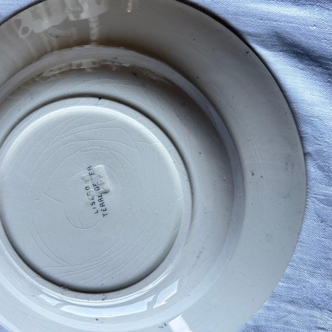 テールドフェール　アイビー　フランス　深皿　グリーン　グレー　　プレート