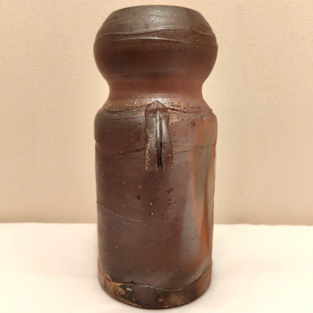 新品 箱付 備前焼 花瓶 一輪挿 木村憲次 英昭 和室 日本 桃蹊堂
