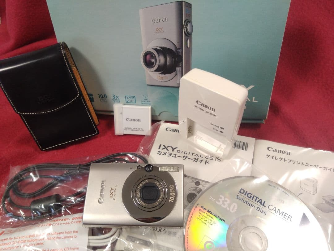 【革ケース付】コンパクトデジカメ Canon ixy digital 25is