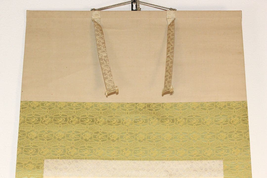 No4979 掛軸　在銘　雲海　七福神唐子図　絹本着色　合箱　神仏画　送料無料