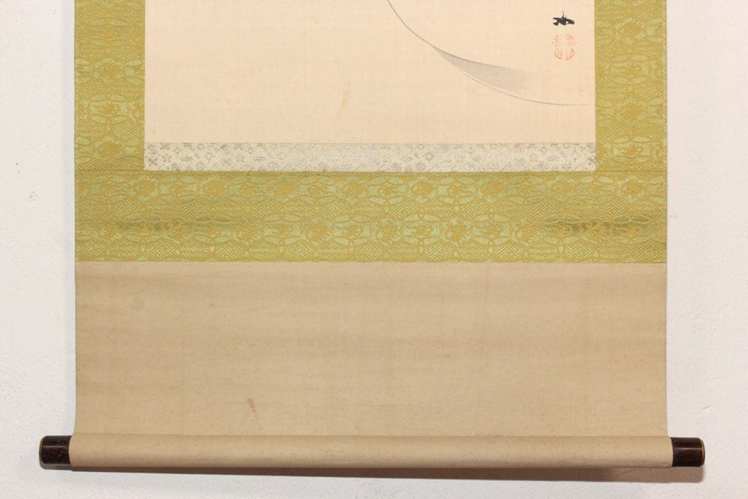 No4979 掛軸　在銘　雲海　七福神唐子図　絹本着色　合箱　神仏画　送料無料