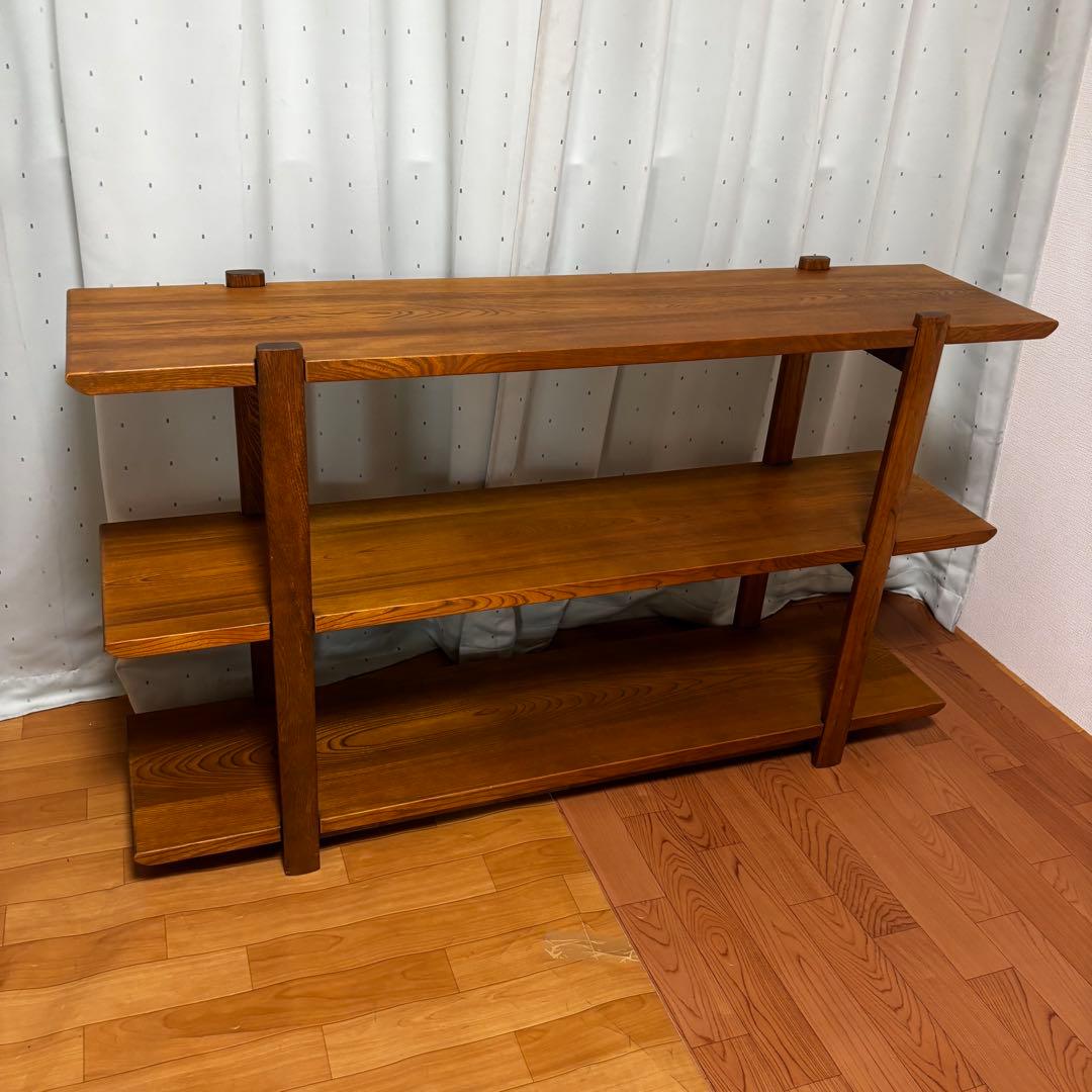 カリモク karimoku 和モダン　引き出し付　飾り棚　シェルフ　135cm