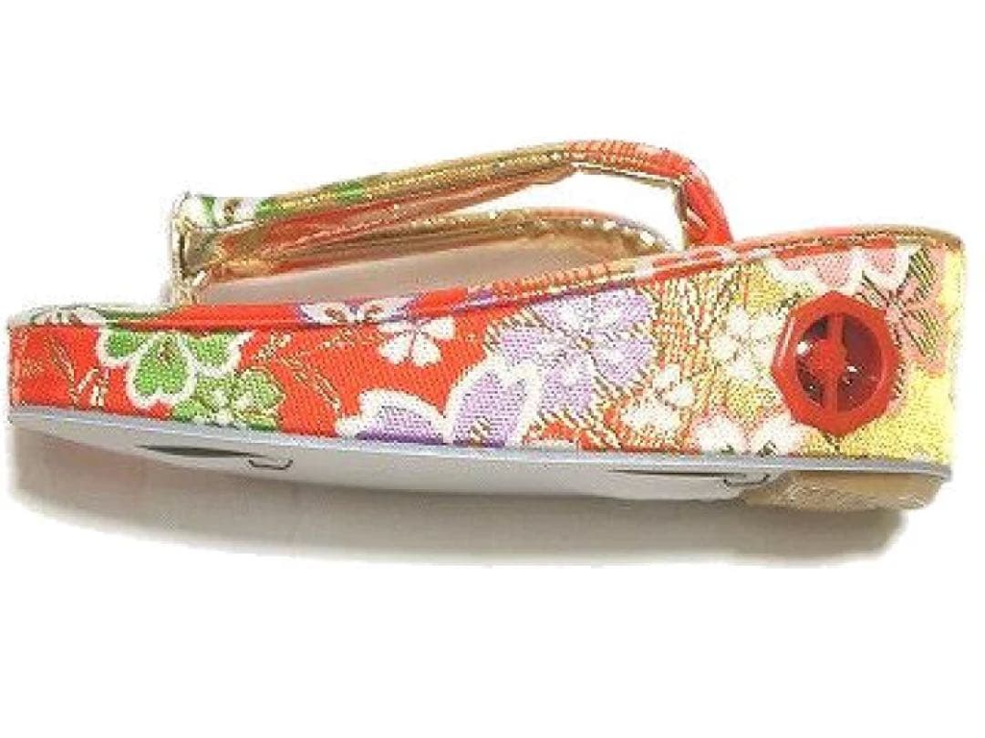 七五三お祝い 女児 箱迫 はこせこ7点セット 3歳用 金襴 3J 赤 桜