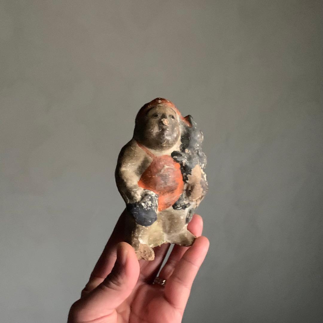 古い 土人形 金太郎 民芸 郷土人形 古道具 オブジェ アンティーク