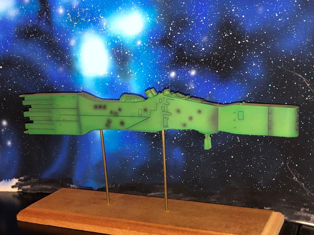 銀河英雄伝説1/3000 自由惑星同盟軍 標準型戦艦 ユリシーズ 塗装済み完成品