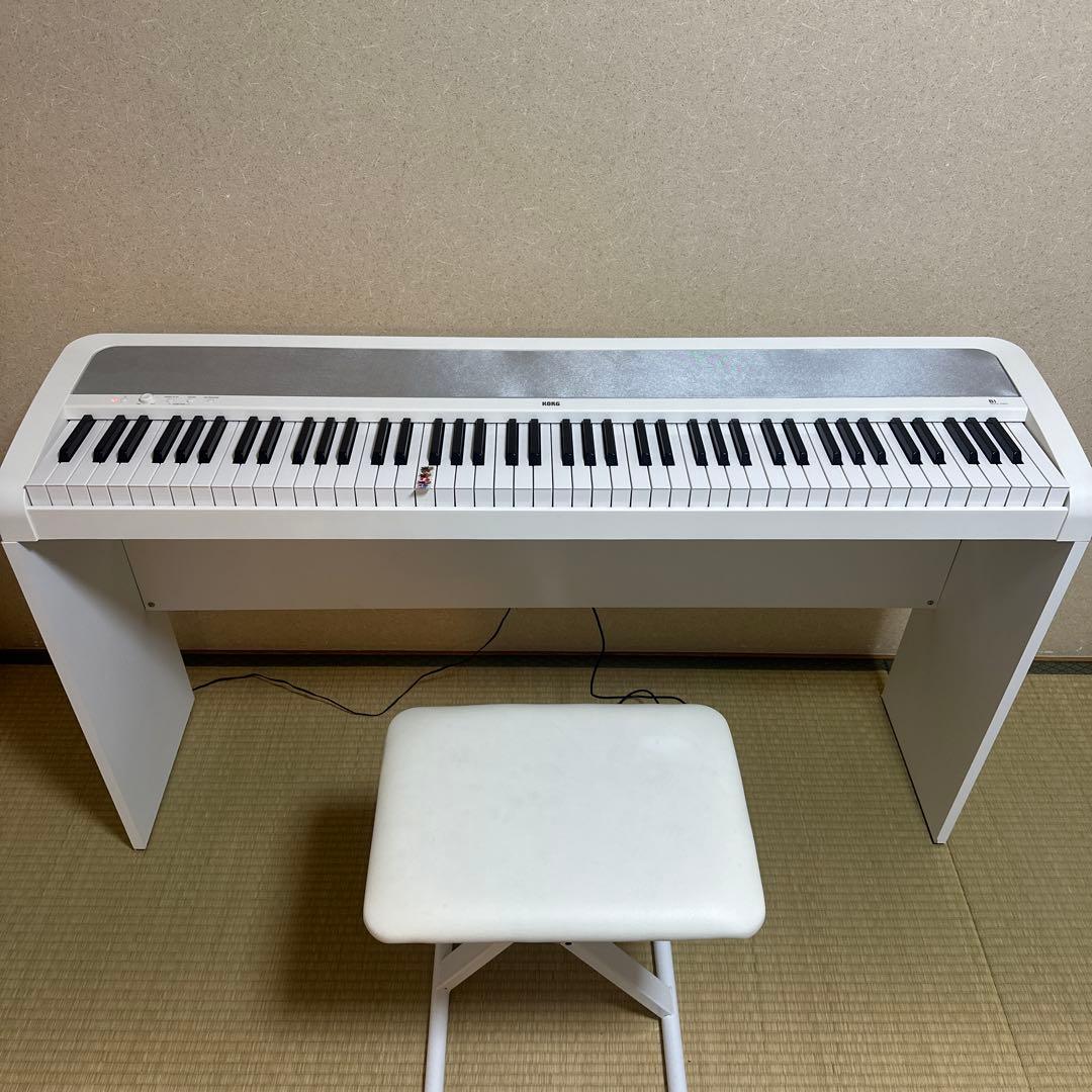 【値切OK】ジャンク KORG B1ピアノ ホワイト 椅子とピアノ台は別売