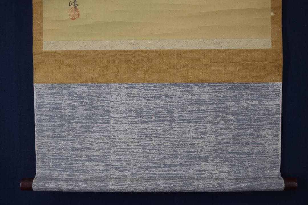 西山翠嶂/春景山水図/春景田家図/掛軸☆宝船☆Z-295