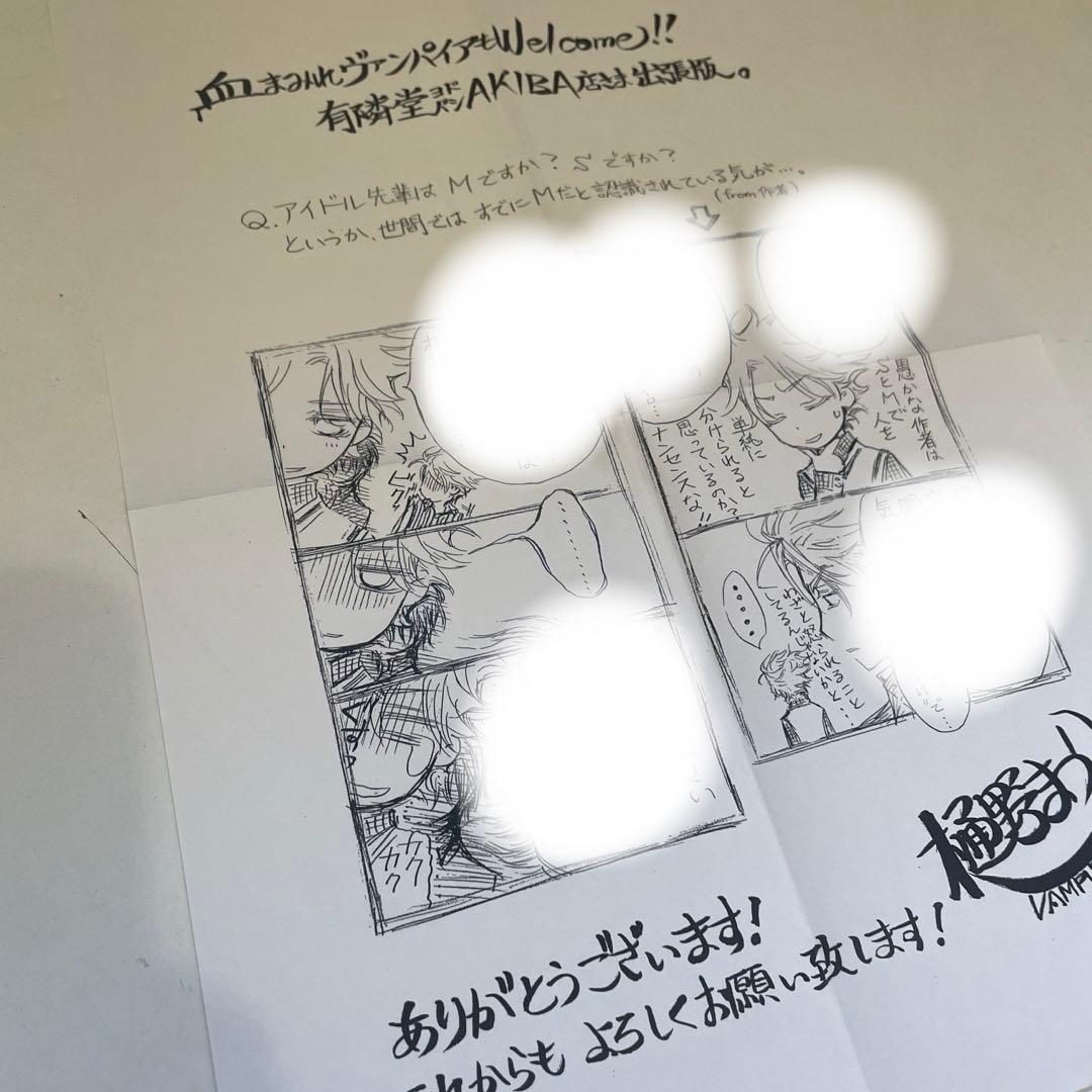 ヴァンパイア騎士 　 特典　ペーパー 当時品