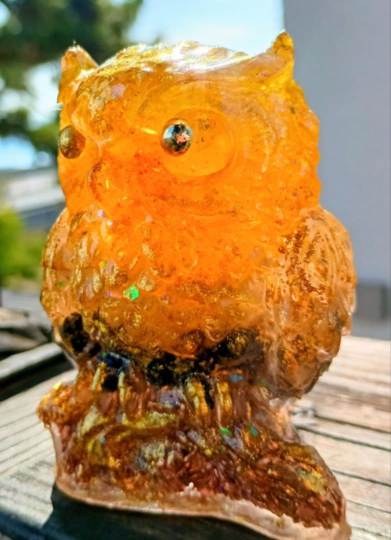 YELLOW&GOLD✧Mana✧フクロウさんのオルゴナイト♥やまさま♥専用です