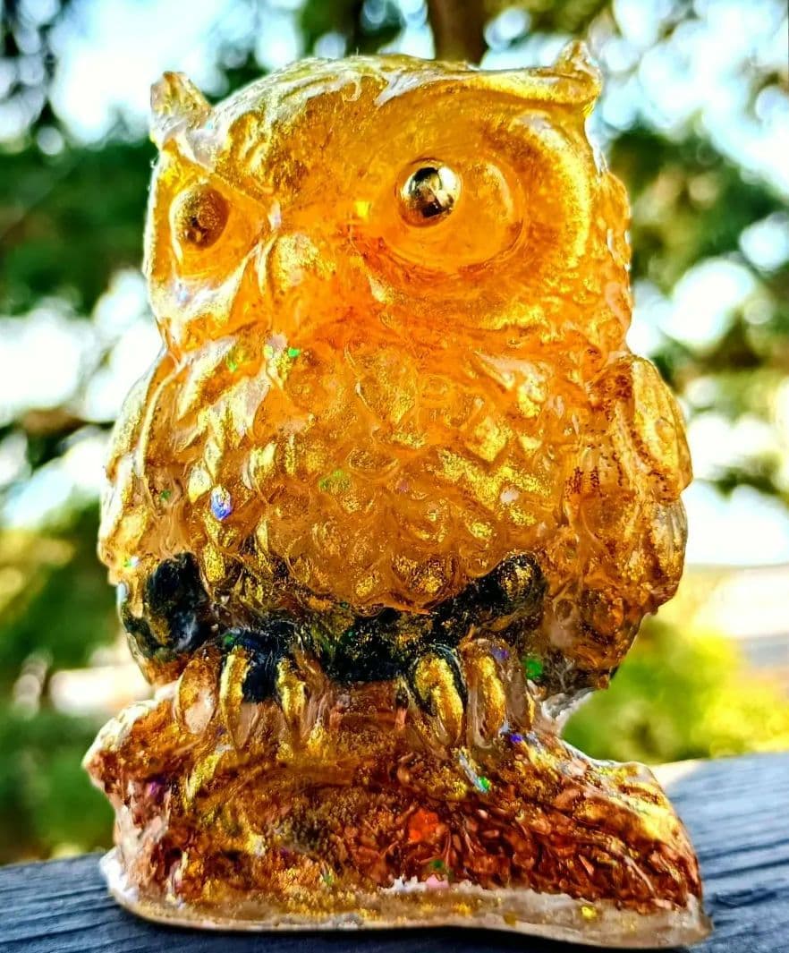 YELLOW&GOLD✧Mana✧フクロウさんのオルゴナイト♥やまさま♥専用です