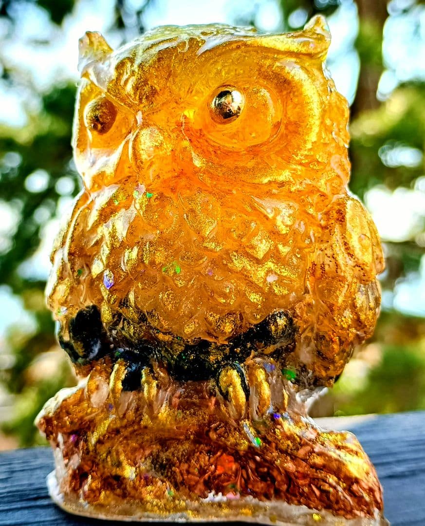 YELLOW&GOLD✧Mana✧フクロウさんのオルゴナイト♥やまさま♥専用です