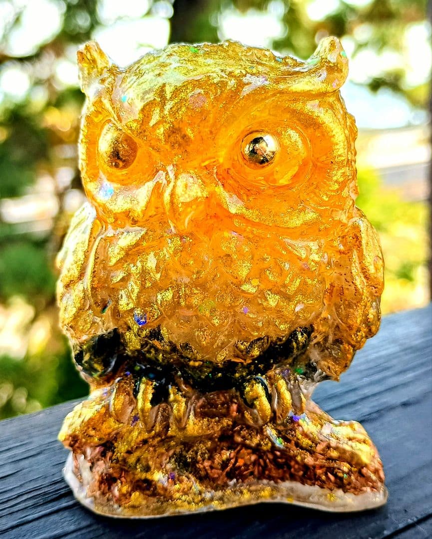 YELLOW&GOLD✧Mana✧フクロウさんのオルゴナイト♥やまさま♥専用です