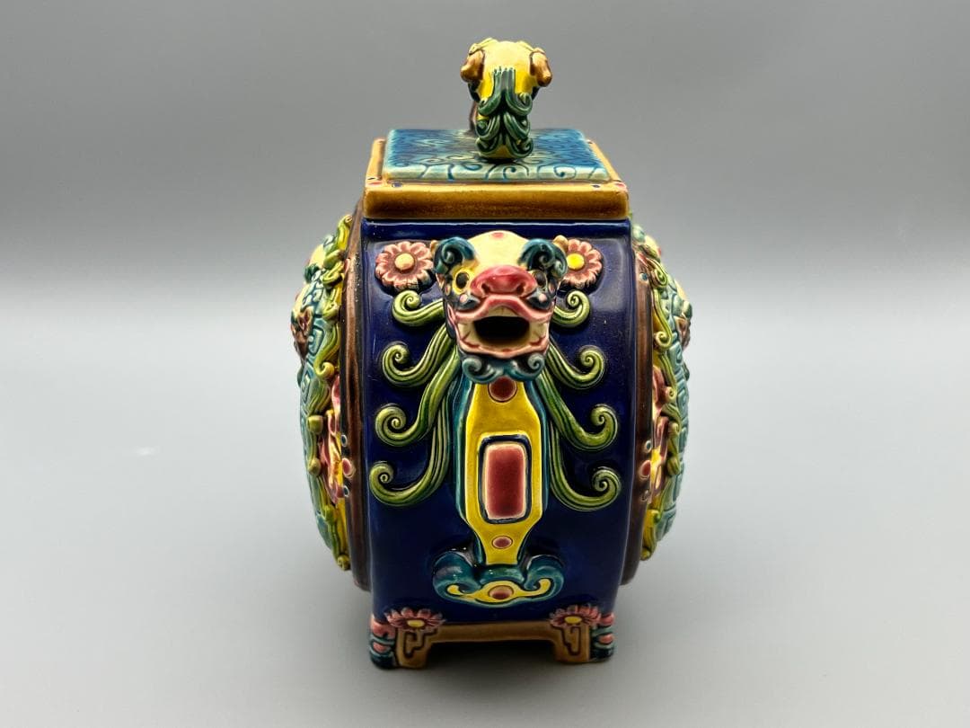急須　龍図　智盧　陶光　林智信　林俊亨作　交趾焼　陶磁器　台湾交趾