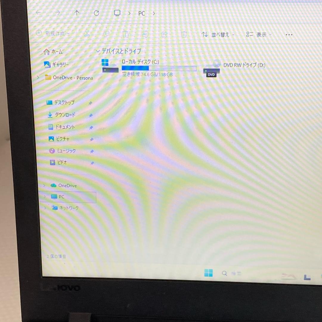 美品 ノートPC Lenovo Windows11 SSD128GB メモリ8G
