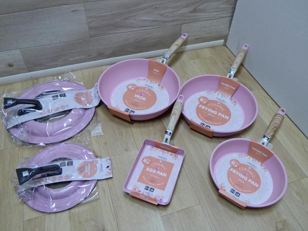 新品　パール金属　ハルミック　セラミック加工　フライパンまとめて