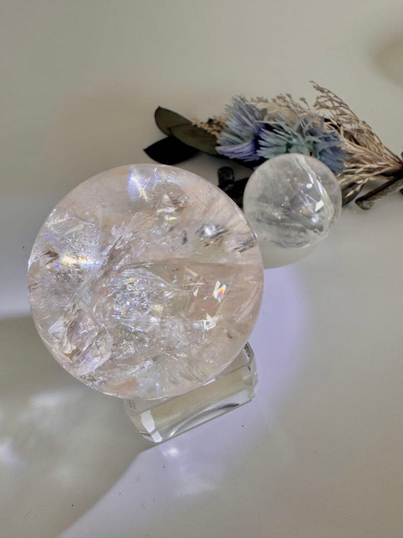 ピンクアゼツライト(流通名) ピンククォーツ　ピンク水晶　スフィア　ピンク