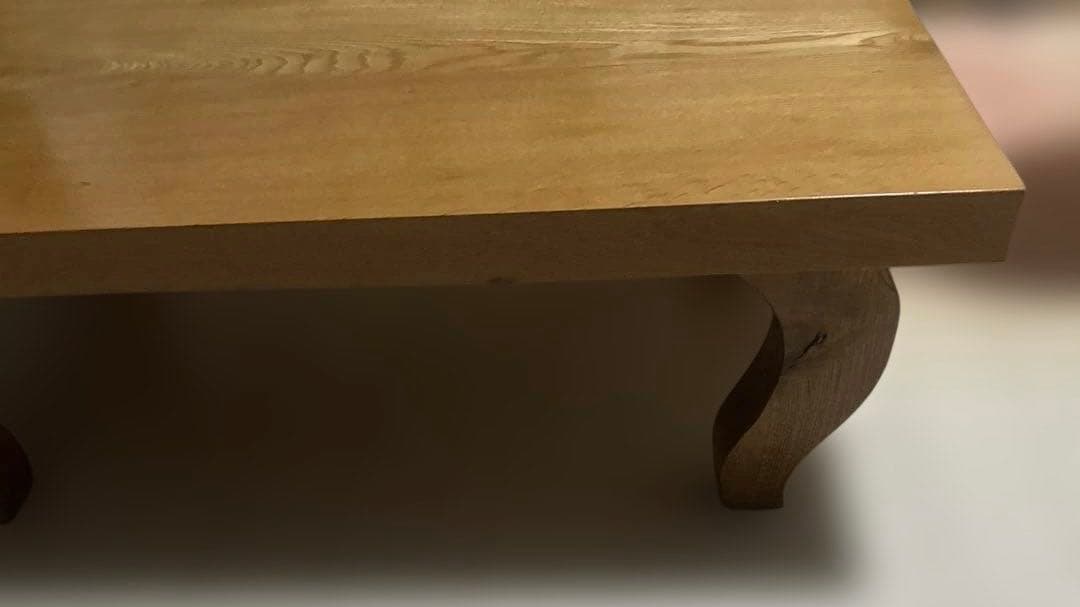 一枚板座卓 ハンドメイド 少々難あり